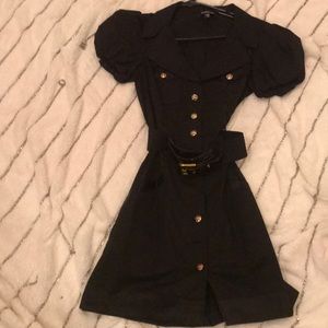 Bebe mini dress with logo on the buttons